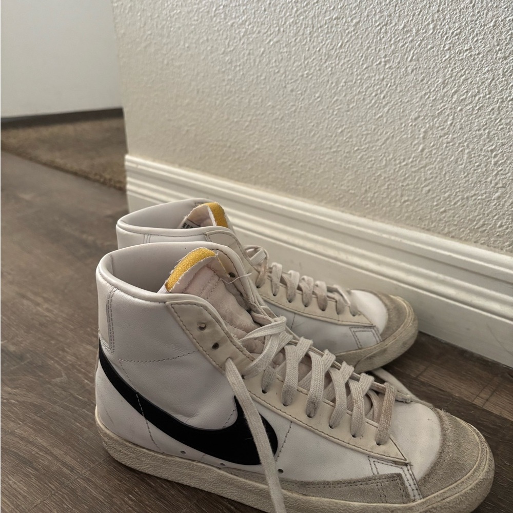 Nike High-Top Sneakers in White and Black